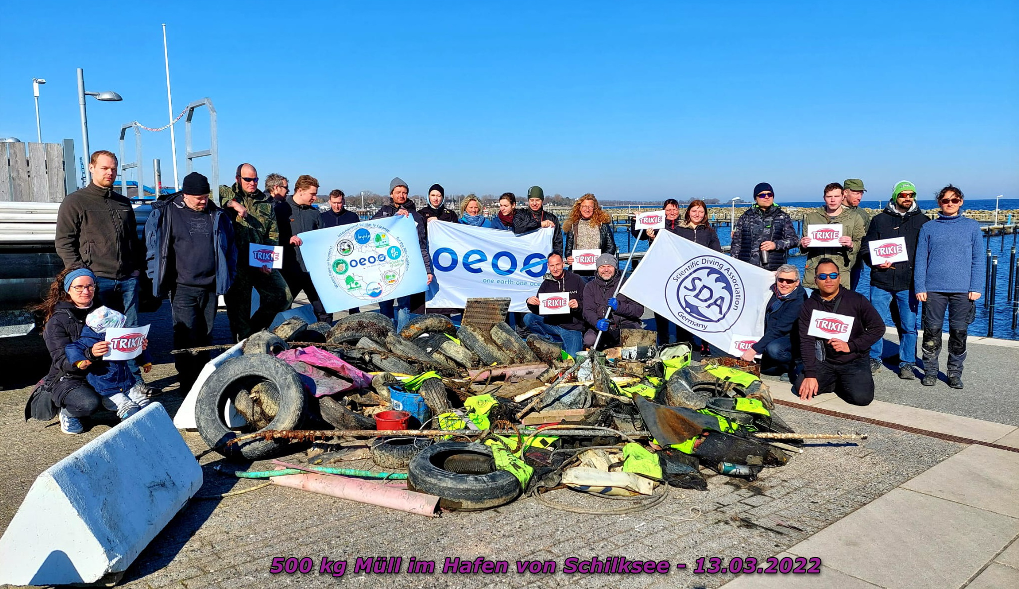 500 kg Muell im Hafen von Schilksee...